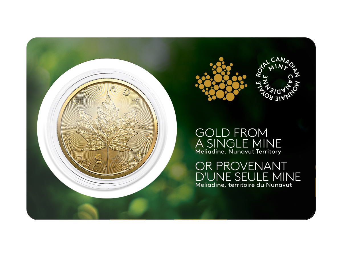 1 oz Canadian Gold Maple Leaf Coin (Single Mine Sourced)