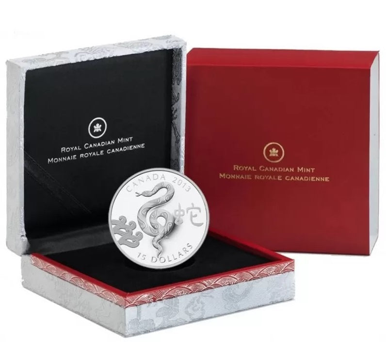 1oz Silver $15 Lunar Year of the Snake Coin