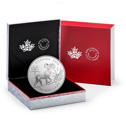 1oz Silver $15 Lunar Year of Sheep Coin