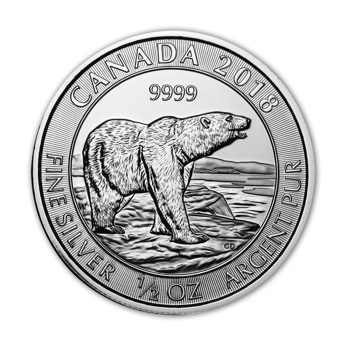 1/2 oz Canadian Polar Bear Silver Coin