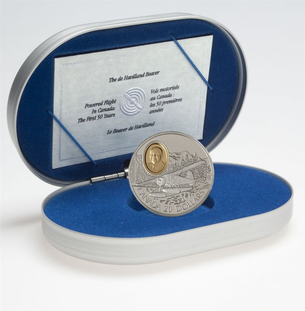 $20 Aviation Series De Havilland Beaver Silver Coin