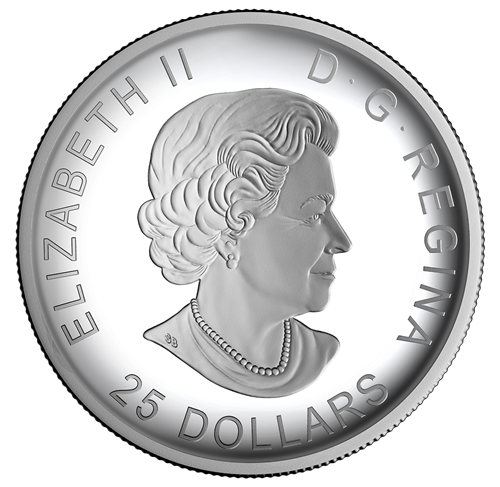 Glow-in-the-Dark View of Canada From Space Silver Coin