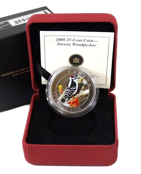 Birds of Canada: Downy Woodpacker Quarter