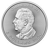 1 盎司加拿大枫叶银币（2024 年）