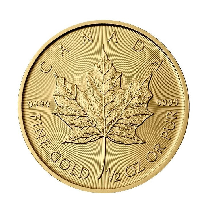 1/2 oz Canadian Gold Maple Leaf Coin (Random Date)