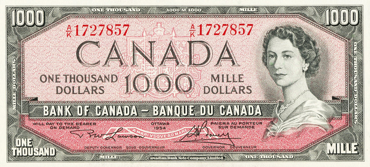 Canadian $1,000 Bill (Lawson-Bouey)