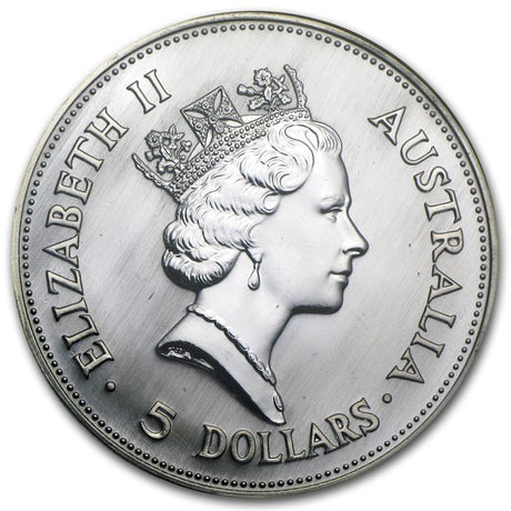 1 oz Silver Australian Kookaburra Coin - 1990