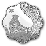 Silver $15 Lunar Year of Rooster Lotus Coin