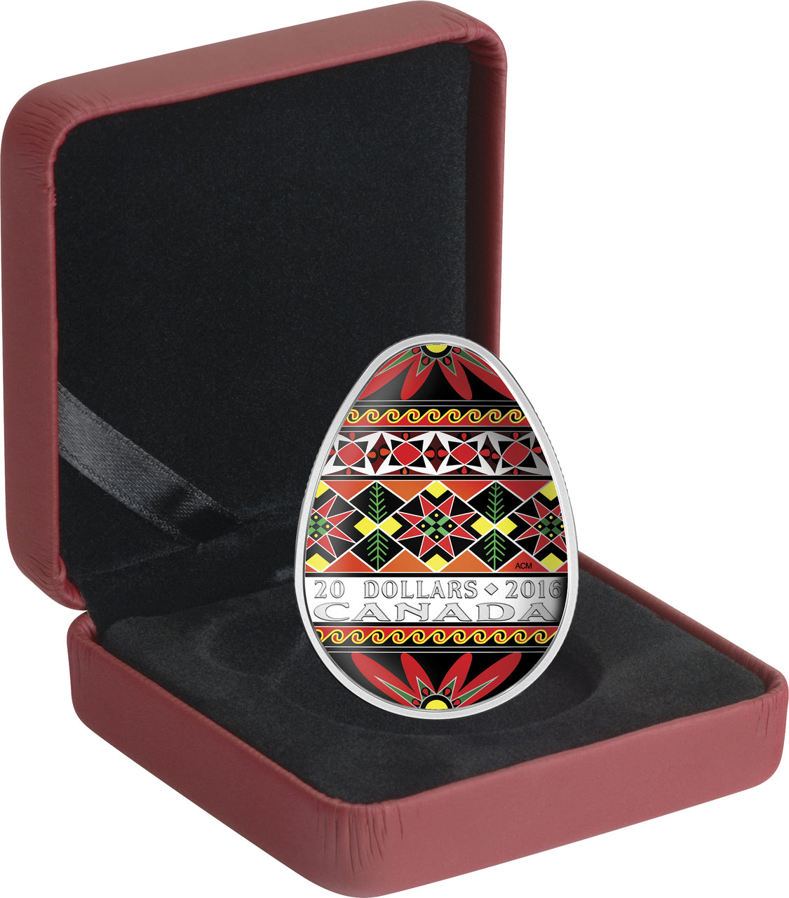 1 oz Traditional Ukrainian Pysanka Egg Silver Coin