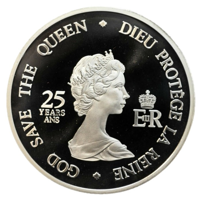 四位加拿大总督 25 周年银币