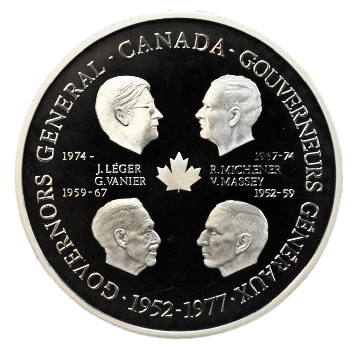 First Four Canadian Governors General 25th Anniversary Silver Coin