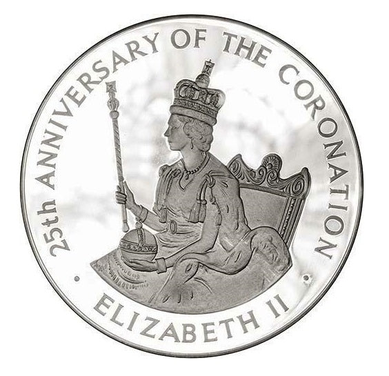4oz Silver Coin Queen Elizabeth II 25th Anniversary Coronation